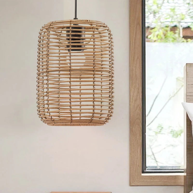 Rattan Glow Pendant Lights